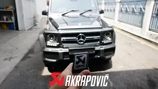 MERCEDES AMG G63 W463 X AKRAPOVIC | LOUD REVS | BRUTAL SOUND | V8 BITURBO