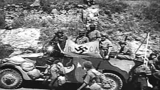 Allied troops break through the Gustav line. Castleforte and Monte Cassino fall d...HD Stock Footage