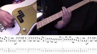 2 Minutes to Midnight Bass Tab with on-screen performance