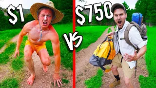 $1 VS $750 MOUNTAIN HIKE! *Budget Challenge*