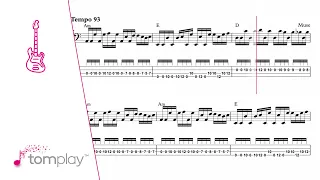 Muse: Hysteria - Bass Tab/Sheet Music with Play Along.