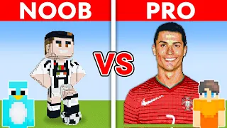 NOOB vs PRO: CRISTIANO RONALDO HOUSE BUILD CHALLENGE in Minecraft