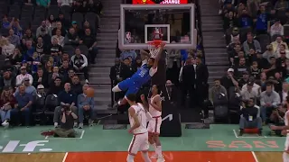 Luka Doncic with a full-court alley-oop pass to Derrick Jones Jr. for the dunk I March 19, 2024 #nba