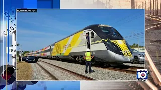 Video shows Brightline train crash in North Miami