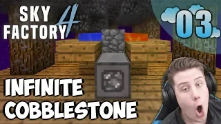 HOW TO GET INFINITE COBBLESTONE - Minecraft SkyFactory 4 - Multiplayer - Ep 3 (FF)