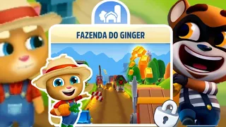 Talking Tom Gold Run Big Update - New World Ginger's Farm BOSS FIGHT GAMEPLAY