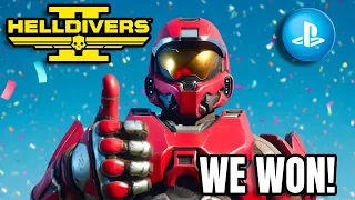 WE WON! Helldivers 2 SONY Changes IT BACK! - I can't believe it...