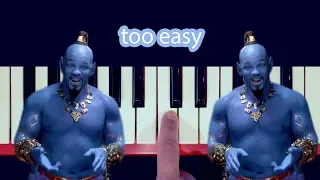 Prince Ali - Aladdin (Will Smith) / one finger too easy piano tutorial / only Chorus