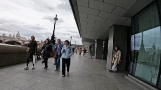 London walking tour on a windy day| Central London | 4K HDR