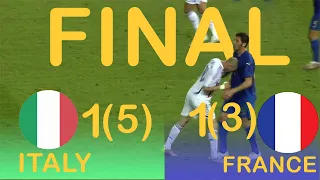 Italy vs France (2006) 1X1 Pen[5x3] FIFA World Cup Final 2006 All Goals & Highlight