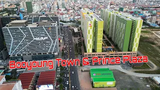 Exploring Tour Street View On Main Road in Phnom Penh City Cambodia Booyoung And Prince Plaza