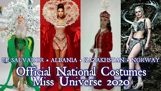 Official National Costume - Miss Universe '20 - El Salvador, Albania, Norway, Kazakhstan