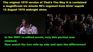 Elvis Presley - Blue Suede/All Shook Up - That's The Way It Is - Split Screen - 1970 & 2001 Versions