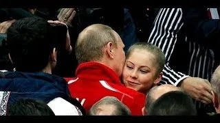 Путин поцеловал и обнял Юлю Липницкую!!!