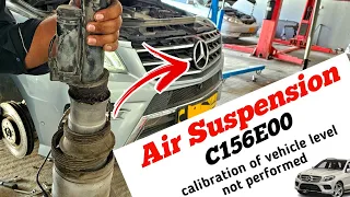 C156e00 mercedes fault code || Automatic Air Suspension Calibration Failed Solution 💯