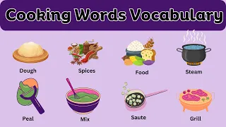 Cooking Words Vocabulary / Cooking Words for Kids / English Vocabulary.