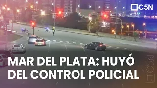 MAR del PLATA: Un CONDUCTOR ESCAPÓ a TODA VELOCIDAD del CONTROL POLICIAL