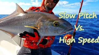 Speed Jigging Vs. Slow Pitch Jigging | Offshore Fishing | Crazy Amber Jack Bite | Deep Sea Fishing