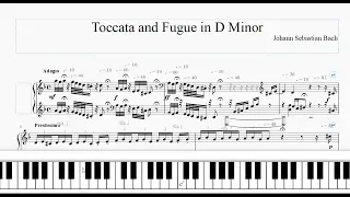 Bach Toccata and Fugue in D Minor Piano solo BWV 565 - Piano Tutorial