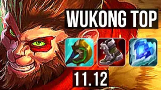 WUKONG vs FIORA (TOP) | 12/1/5, Legendary, 700+ games | KR Master | v11.12