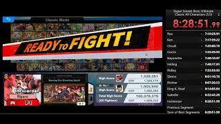 Super Smash Bros. Ultimate - Classic All Characters (5.0) 8:28:51 (Former WR)