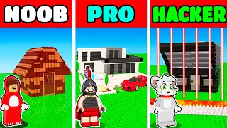 CASA NOOB vs PRO vs HACKER de LEGO 😱🏠 LEGO FORTNITE con LOS COMPAS