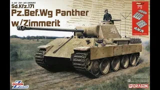 1/35 Dragon Befehls Panther w/ Zimmerit (Kit 6965) - Quick Paint and Review PART 1/2