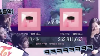 blackpink vs blackpink in gaon chart #GDA