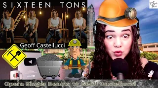 Geoff Castellucci - SIXTEEN TONS | Low Bass Singer Cover | Opera Singer REACTION!