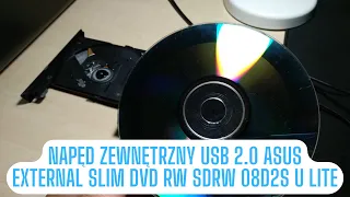 Nowy Nabytek Napęd Zewnętrzny USB 2.0 ASUS EXTERNAL SLIM DVD RW SDRW 08D2S U LITE