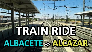 4K Train Cab Ride Rail View Spanish ALBACETE ALCAZAR 2019 EN