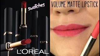 L'Oreal Intense Volume Matte Lipsticks // LIP SWATCHES & Review