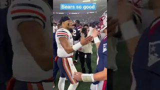 Justin Fields and Mac Jones meet after Chicago Bears vs New England Patriots