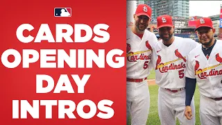 THE BAND IS BACK TOGETHER! Albert Pujols, Yadier Molina and Adam Wainwright's Opening Day Intros!