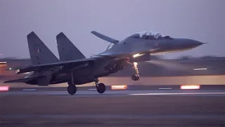 Sukhoi-30MKI Indian Air force  |  Back to Back Evening Landings