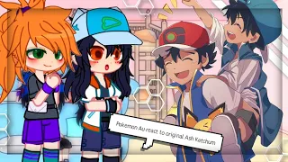 Pokemon Au react to original (GC) Ashley/red/green/ girl version with original Ash Ketchum