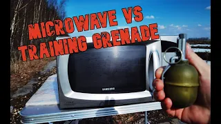 EXPLOSIVE EXPERIMENT: microwave VS training grenade