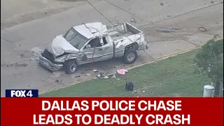 Dallas police chase ends in crash, suspect killed