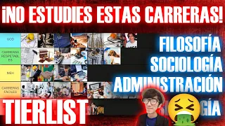 📚 [TIERLIST] MEJORES y PEORES CARRERAS para ESTUDIAR || ¡No estudies!