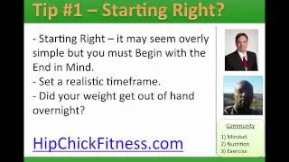 Womens Weight Loss - Tip #1 Starting Right - Hip Chick Fitness Womens Weight Loss Book