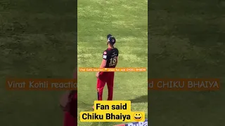 Virat Kohli reaction 😀 when fan said CHIKU BHAIYA' | #shorts #chiku #ipl2023 #viratkohli