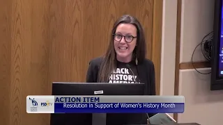 Board of Education Resolution: National Women's History Month 2022