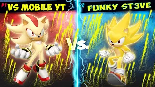 Sonic Force Party Match 1vs1 - Super Shadow (vsMobile) vs Super Sonic (FunkySt3ve) Gameplay