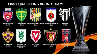 UEFA Europa League 2020/21 First Qualifying Round Teams