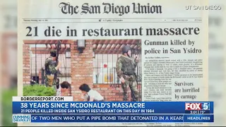 San Ysidro Marks 38 Years Since McDonald's Massacre That Killed 21