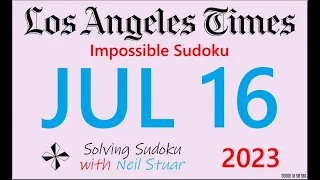 LA Times  Impossible Sudoku, Jul 16, 2023