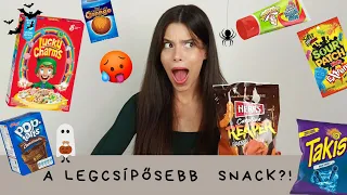 AMERIKAI SNACK KÓSTOLÁS 😋🥵  I SNACK BOX I Rózsahegyi Csenge