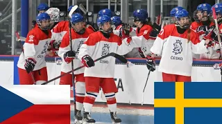 ČESKO VS ŠVÉDSKO MISTROVSTVÍ SVĚTA V HOKEJI U18 ŽENY ČTVRTFINÁLE