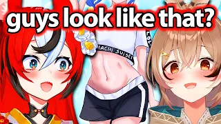 Bae and Mumei Learn Something About Male Lower Body 【Hakos Baelz / Hololive EN】