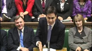 David Cameron and Ed Miliband clash at PMQs